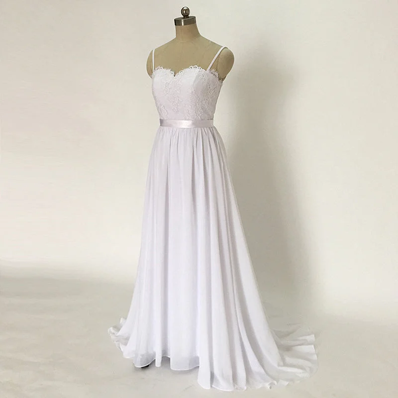 women's easy-to-wear dressesSexy Spaghetti Straps Long Flowing Bohemian Bridal Dress Summer Wedding Gown with Lace Appliqes Vestido De Novias women's easy-to-wear dressesSexy Spaghetti Straps Long Flowing Bohemian Bridal Dress Summer Wedding Gown with Lace Appliqes Vestido De Novias