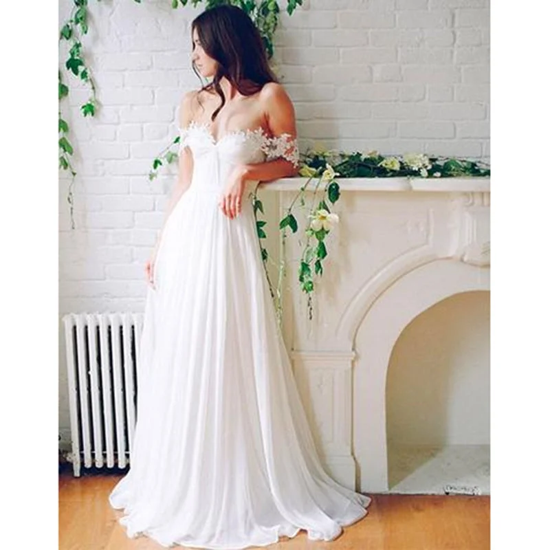 women's business casual dressesOff the Shoulder Lace and Chiffon Beach Bridal dress Boho White Wedding Dresses women's business casual dressesOff the Shoulder Lace and Chiffon Beach Bridal dress Boho White Wedding Dresses