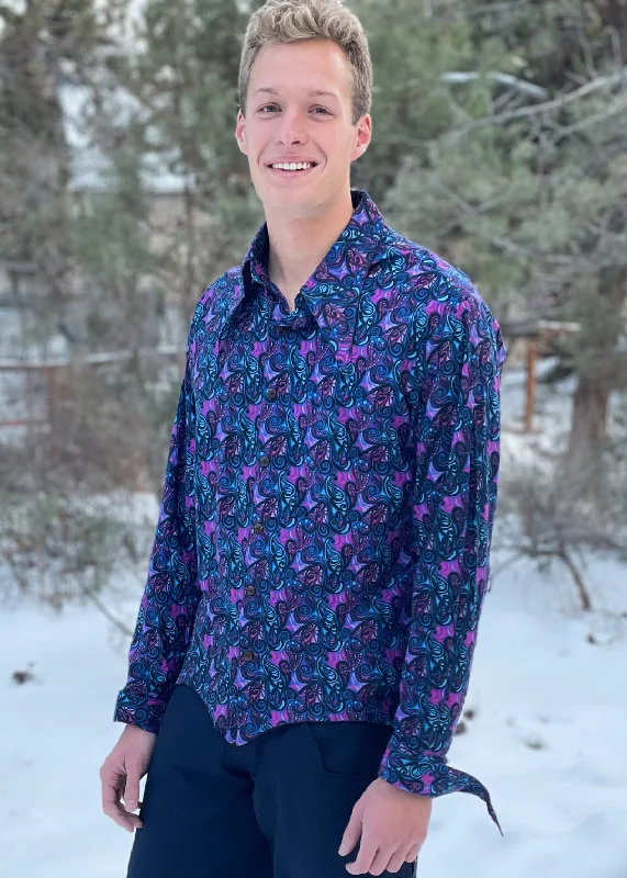 Men's Hawaiian Print Shirts for Luau PartiesCloud Shirt - Psychedelic Swirls