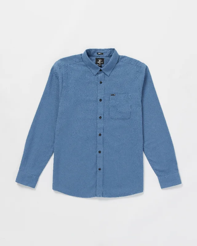 Men's Jeans with PocketsCaden Solid Long Sleeve Shirt - Blueberry