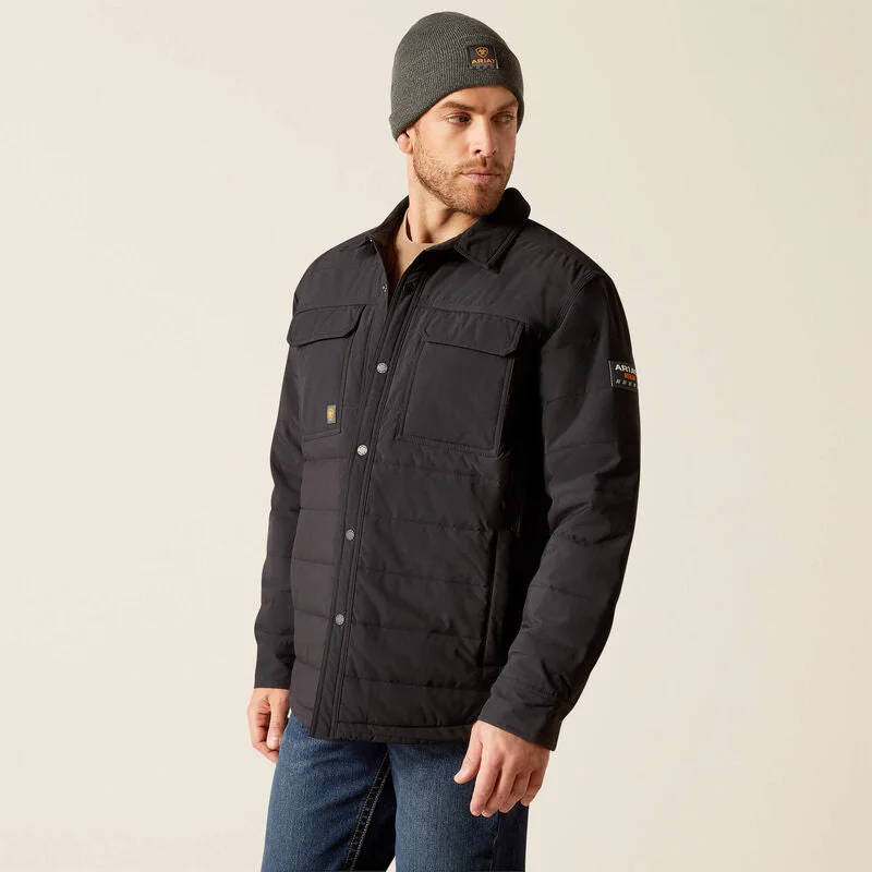 Men's Machine-Washable Shirts for ConvenienceRebar Cordura Ripstop Insulated Shirt Jacket - Black Men's Machine-Washable Shirts for ConvenienceRebar Cordura Ripstop Insulated Shirt Jacket - Black