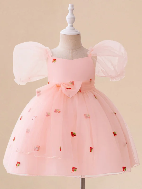 women's empire waist dressesBall Gown Scoop Puff Sleeves Flower Girl Dresses with Bow Knot women's empire waist dressesBall Gown Scoop Puff Sleeves Flower Girl Dresses with Bow Knot