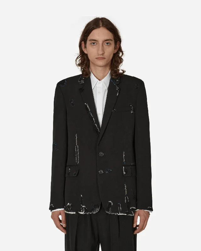 Men's Coats with Relaxed FitsWool Convertible Blazer Black
