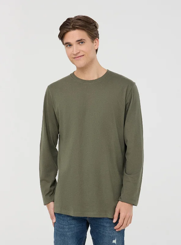 Men's Shirts with Mandarin CollarsMan Long-sleeved T-shirt