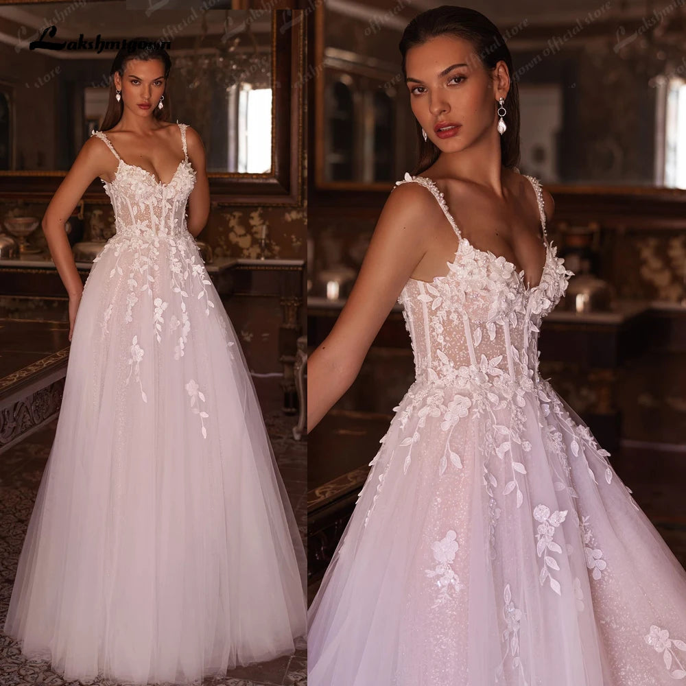 women's beach dressesRoycebridal Lace Boho A Line Beach Wedding Dress for Women Wedding Gown for Bride vestido casamento civil