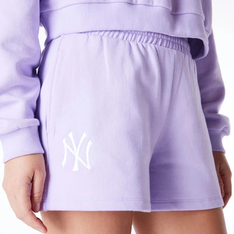 Men's Sweatpants for LoungingNew York Yankees Womens MLB League Essential Pastel Purple Shorts Men's Sweatpants for LoungingNew York Yankees Womens MLB League Essential Pastel Purple Shorts