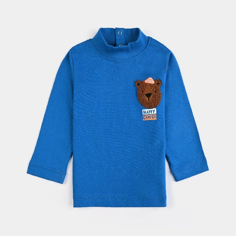 Men's Shirts for BoatingInfant Boys Cotton Jersey T-Shirt F/S Happy Camper-Blue