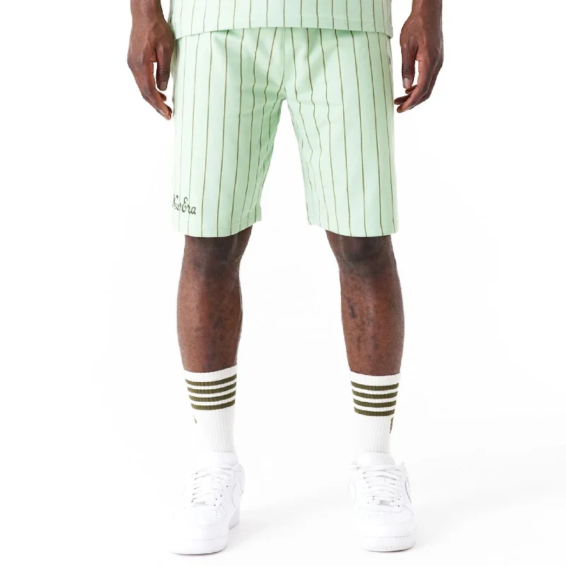 Men's Board Shorts for SurfingNew Era Pinstripe Bright Green Shorts