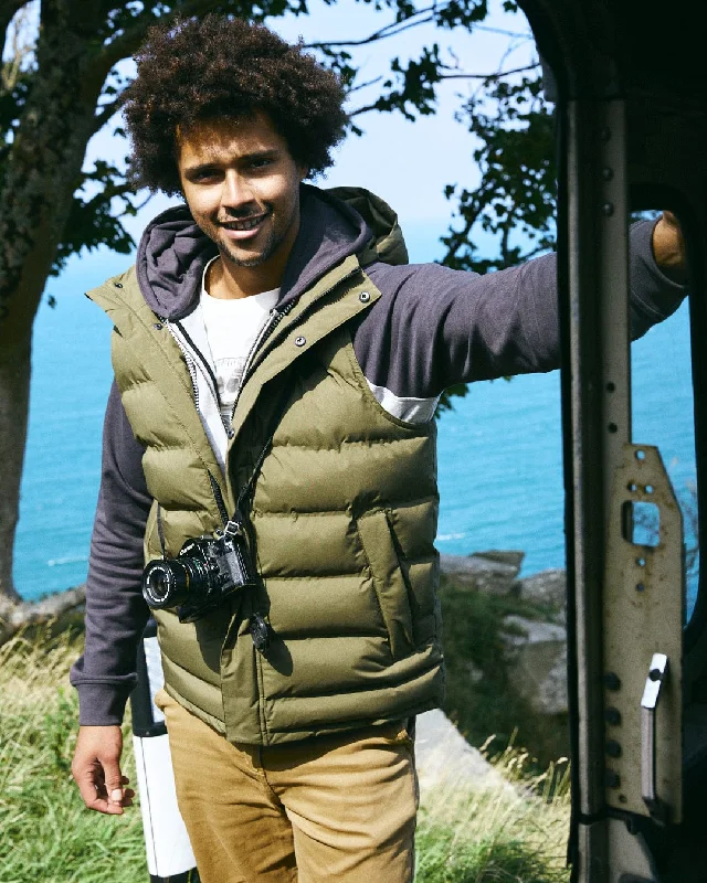 Men's Coats for Short MenXavier - Mens Padded Gilet - Green