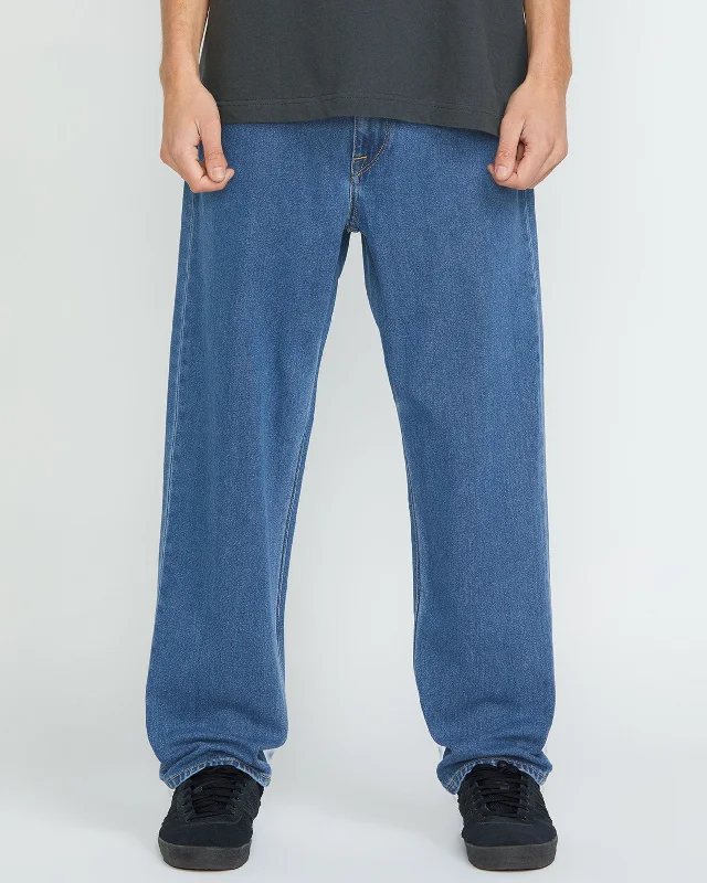 Cool Distressed Men's JeansModown Relaxed Fit Tapered Jeans - Standard Issue Blue