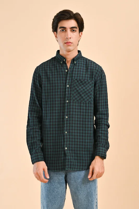 Men's Neutral-Tone Shirts for Versatile StylingBUTTON DOWN CHECK SHIRT