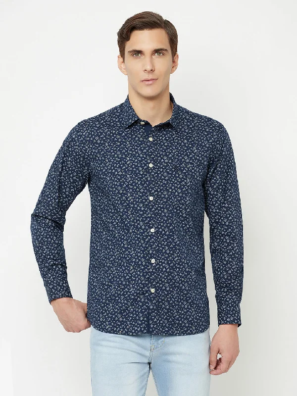 Men's Custom Dress Shirts for a Personalized FitMen's Navy Blue Casual Floral Ditsy Print Full Sleeve Shirt Men's Custom Dress Shirts for a Personalized FitMen's Navy Blue Casual Floral Ditsy Print Full Sleeve Shirt