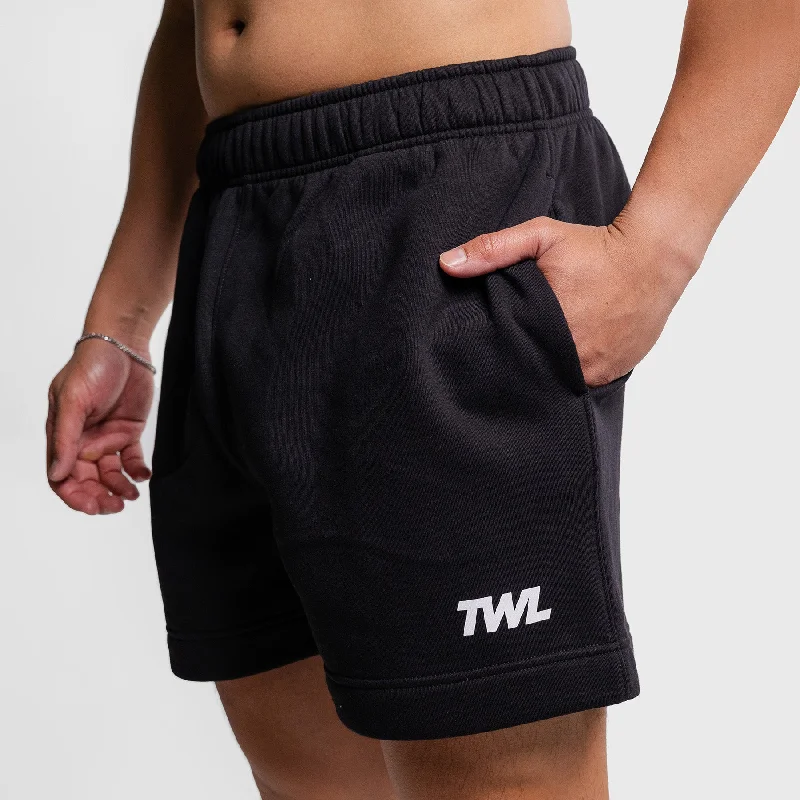 Men's Party Pants for a Fun Night OutTWL - RELAXED TRACK SHORTS - BLACK