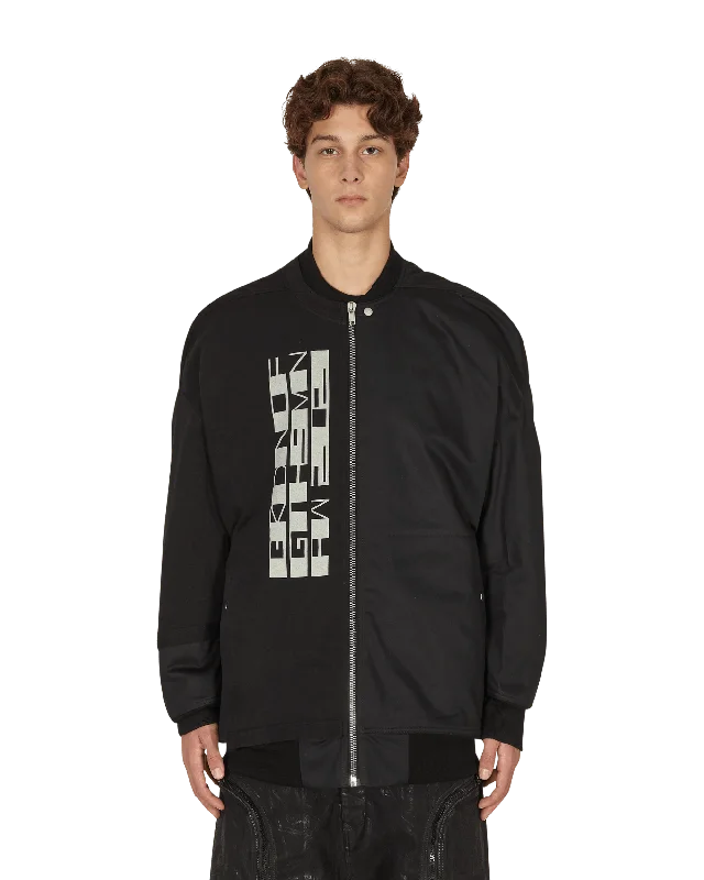 Luxurious Men's Cashmere CoatsJumbo Flight Bomber Jacket Black