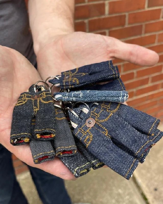 Trendy Men's JeansTiny Pants Keychain | Rare Mystery Fabric