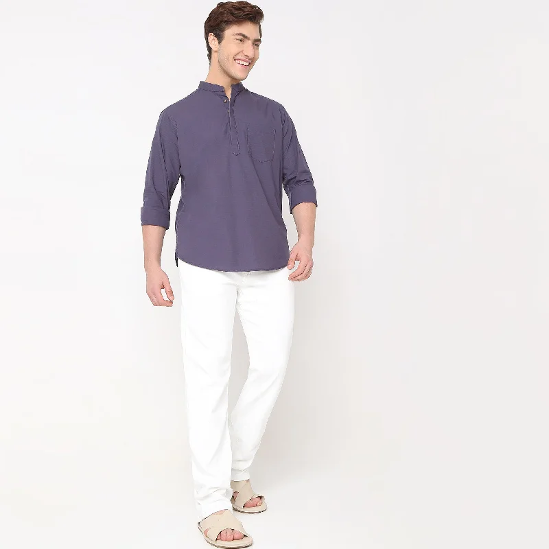 Men's Performance Shirts for Active LifestylesRegular Fit Solid Shirt
