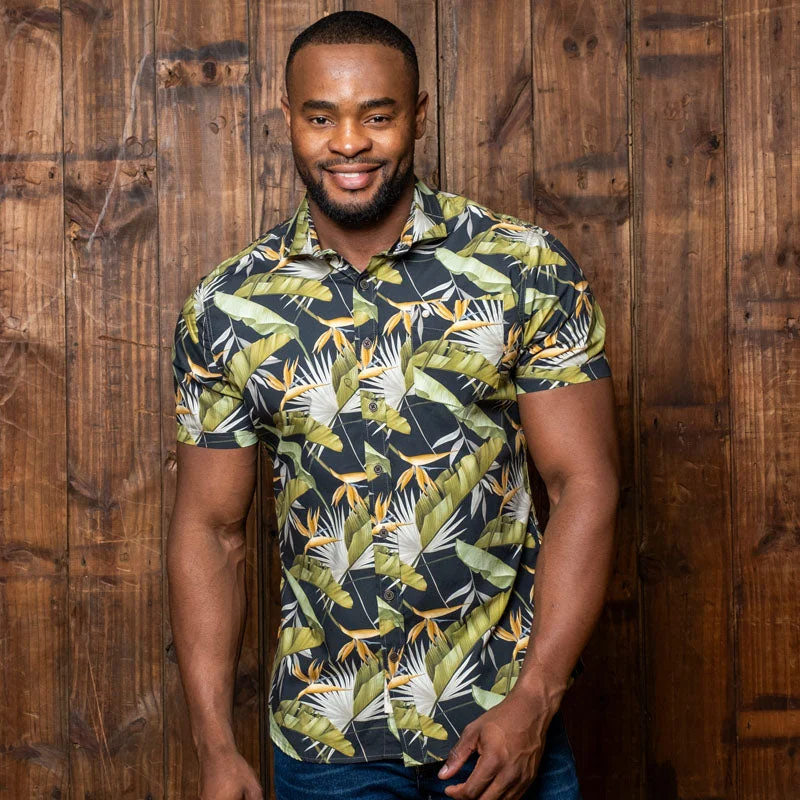 Men's Oxford Shirts for a Preppy StyleCoastal Forest Short Sleeve Shirt Mamba