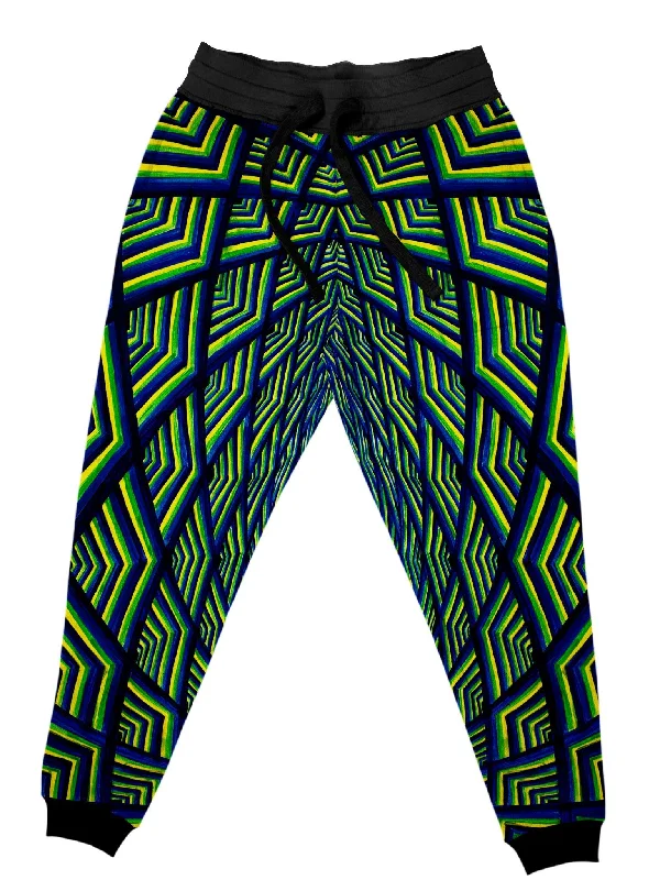 Men's Pants with Hidden ButtonsNeon Temple Of Light (Floor) Joggers