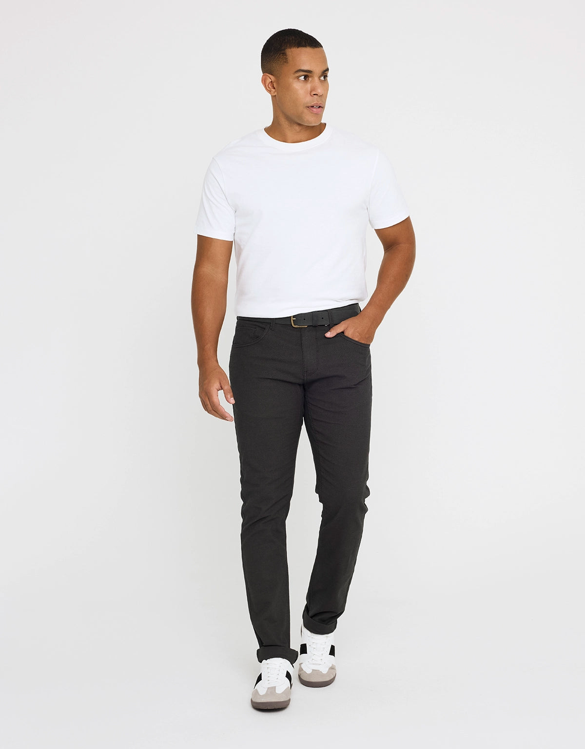 Men's Pants with Adjustable WaistbandsPantalón Largo Negro - Millside