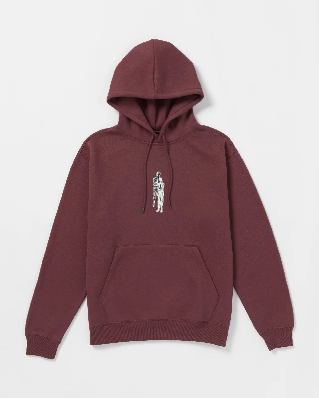 Hipster Skinny Men's JeansWatanite Pullover Hoodie - Merlot
