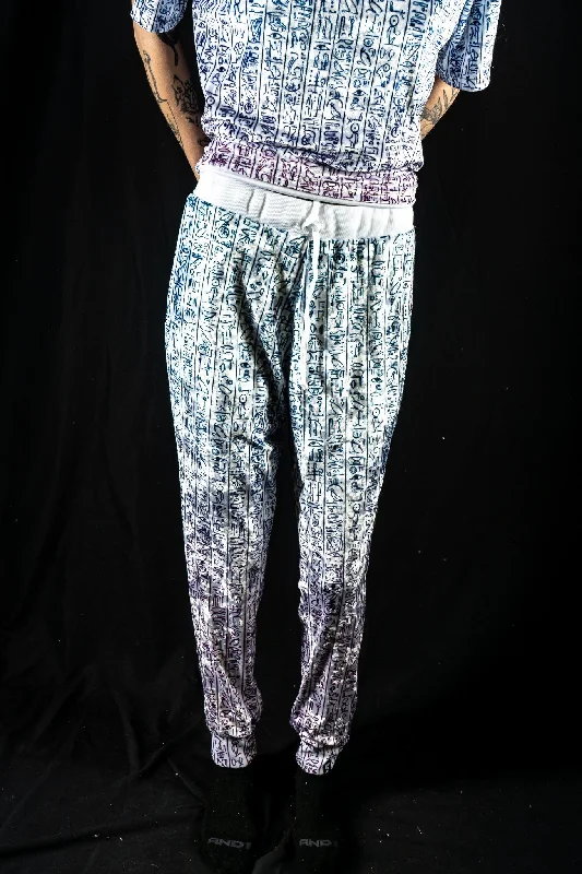 Men's Button-Fly Pants for a Traditional TouchEgyptian Glyphs (Magenta) Unisex Joggers Men's Button-Fly Pants for a Traditional TouchEgyptian Glyphs (Magenta) Unisex Joggers