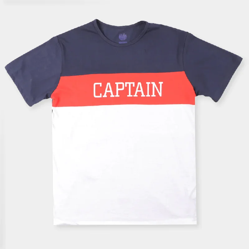 Men's Shirts with Single-Breasted DesignsMother T-Shirt H/S CAPTAIN   - N. Blue