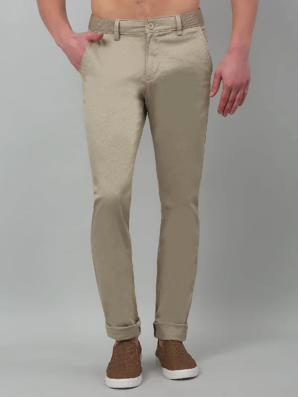 Breathable Men's Athletic ShortsMen's Casual Flat front Fawn  Trousers