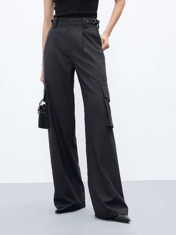 Comfort-Fit Men's JeansWool Blend Cargo Pants