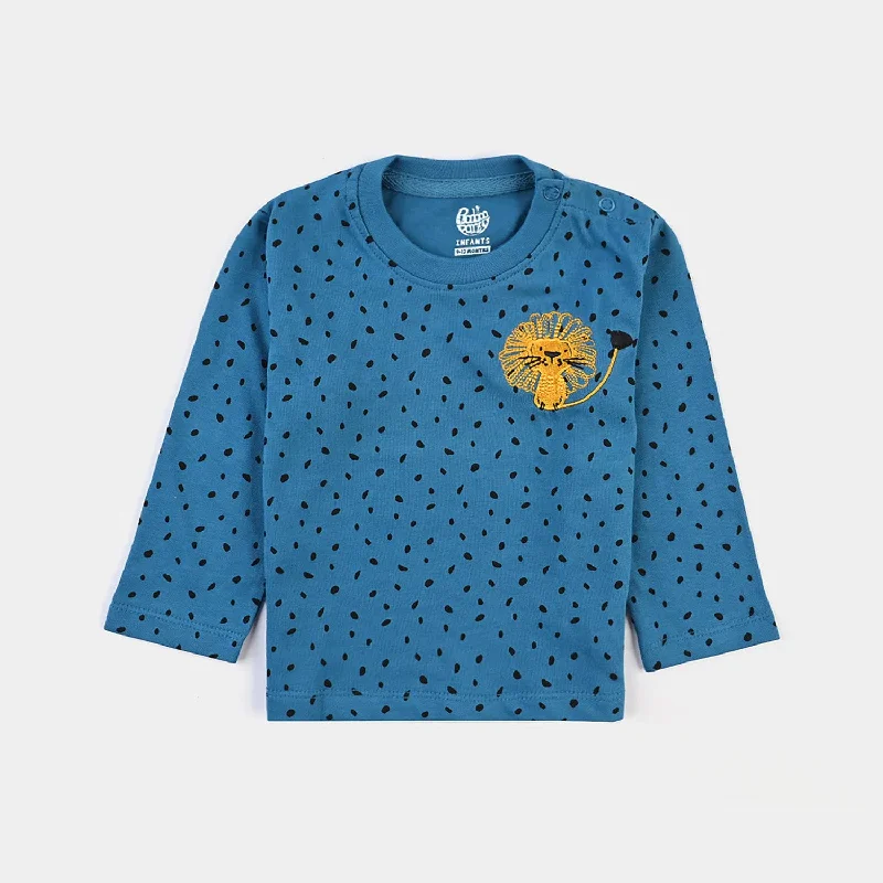 Men's Shirts with Graphic SleevesInfant Boys Cotton Jersey Round Neck T-Shirt Lion-Sea port Men's Shirts with Graphic SleevesInfant Boys Cotton Jersey Round Neck T-Shirt Lion-Sea port