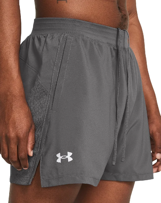 Men's Pants with Flat-Front DesignsUnder Armour Launch 5 Inch Mens Running Shorts - Grey Men's Pants with Flat-Front DesignsUnder Armour Launch 5 Inch Mens Running Shorts - Grey