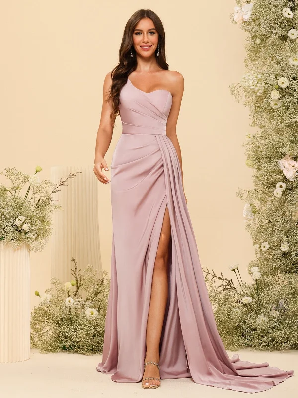 Spaghetti Strap DressSheath/Column One-Shoulder Sweetheart Long Formal Dresses with Split Side Spaghetti Strap DressSheath/Column One-Shoulder Sweetheart Long Formal Dresses with Split Side