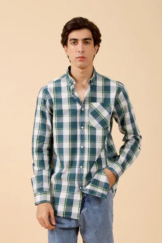 Men's Checked Short-Sleeve Shirts for Summer FunBUTTON DOWN CHECK SHIRT