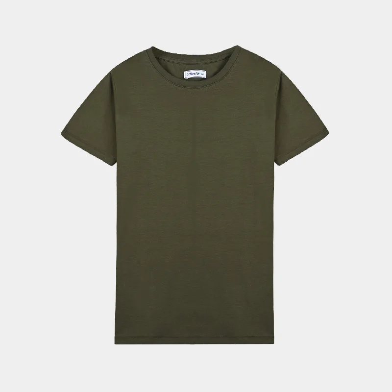 Men's Shirts with Scoop NecksTeens Boys Lycra Jersey Basic Tees H/S