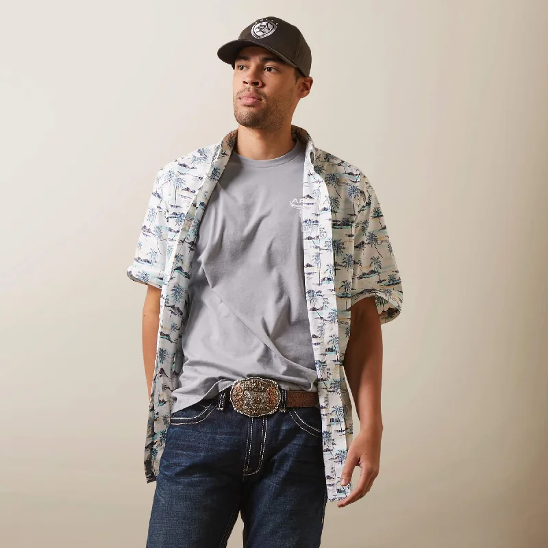 Men's Checked Short-Sleeve Shirts for Summer FunNeymar Classic Fit Shirt - White