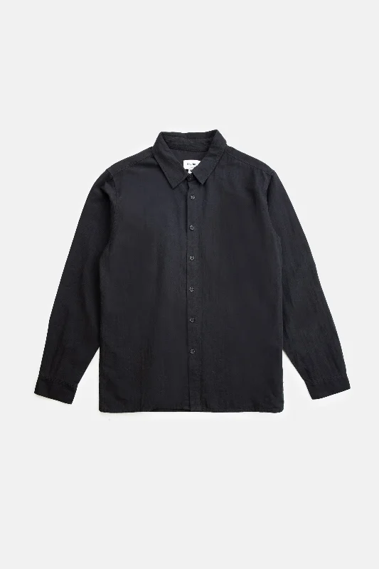Men's Pocket T-Shirts for Added FunctionalityClassic Linen Ls Shirt Vintage Black