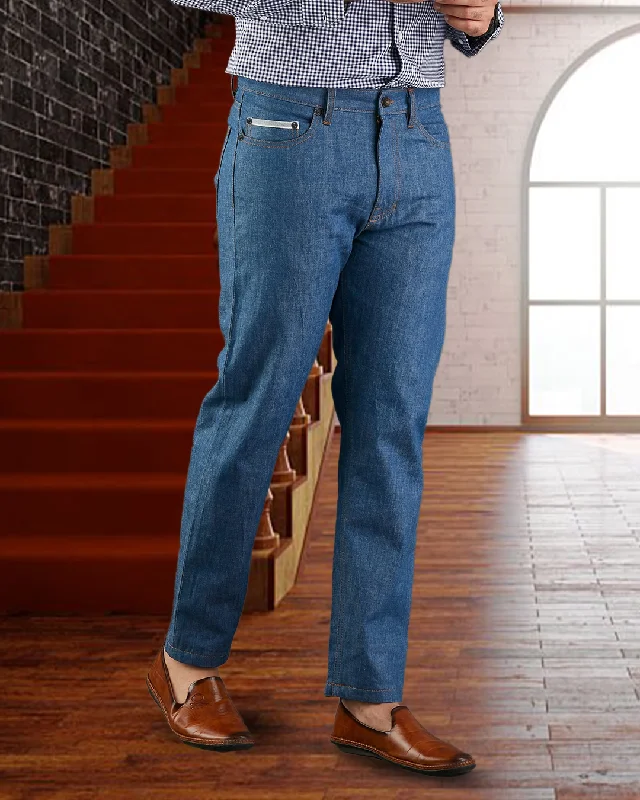 Comfortable Men's JeansLight Blue Selvedge Jeans - 13 Oz