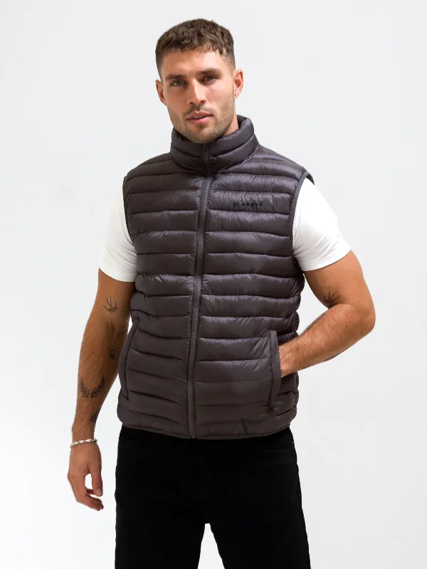 Men's Coats for Tall MenEllis Lightweight Gilet - Charcoal