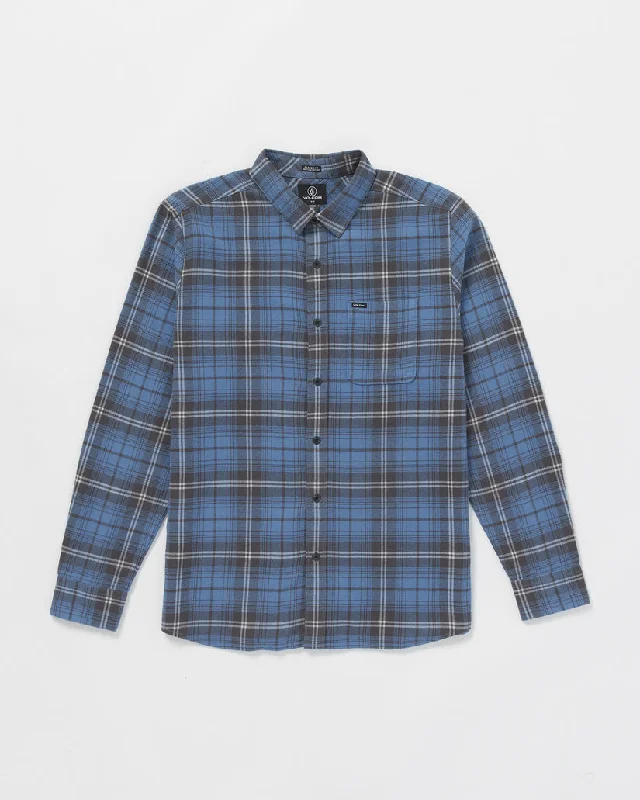 Men's Rugby Shirts for a Sporty LookVolcom Caden Plaid L/S Shirt-Blueberry