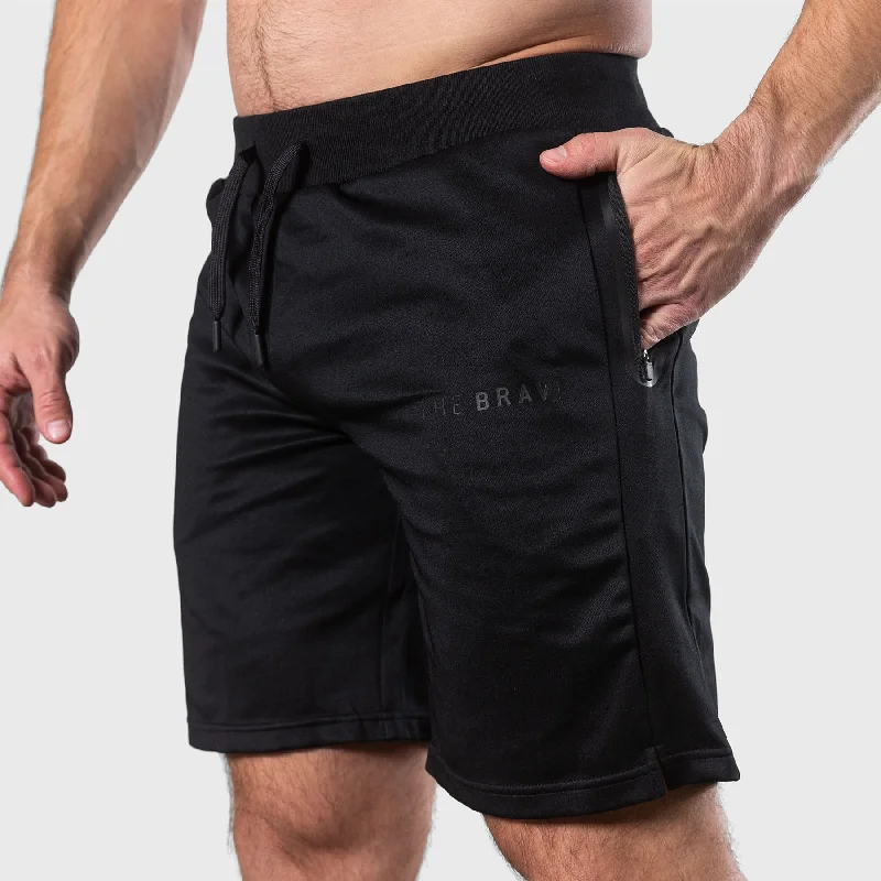 Men's Pants with Pleated FrontsTHE BRAVE - MEN'S ADAPT SHORTS - BLACK