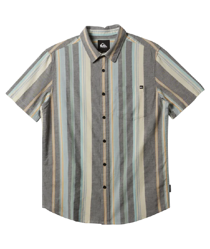 Men's Short-Sleeve Shirts for Warm WeatherQuiksilver Oxford Stripe Classic S/S Shirt-Black Men's Short-Sleeve Shirts for Warm WeatherQuiksilver Oxford Stripe Classic S/S Shirt-Black