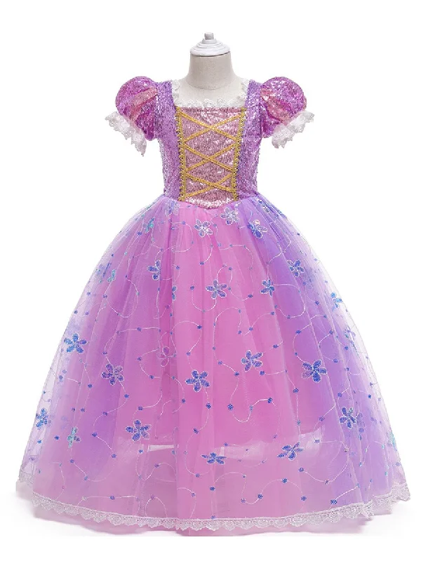 women's flutter-sleeved dressesBall Gown Square Neck Short Sleeves Flower Girl Dresses with Appliques & Sequins women's flutter-sleeved dressesBall Gown Square Neck Short Sleeves Flower Girl Dresses with Appliques & Sequins