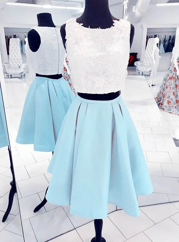 A-Line DressCute Two Piece Homecoming Dresses Swing Party Dresses
