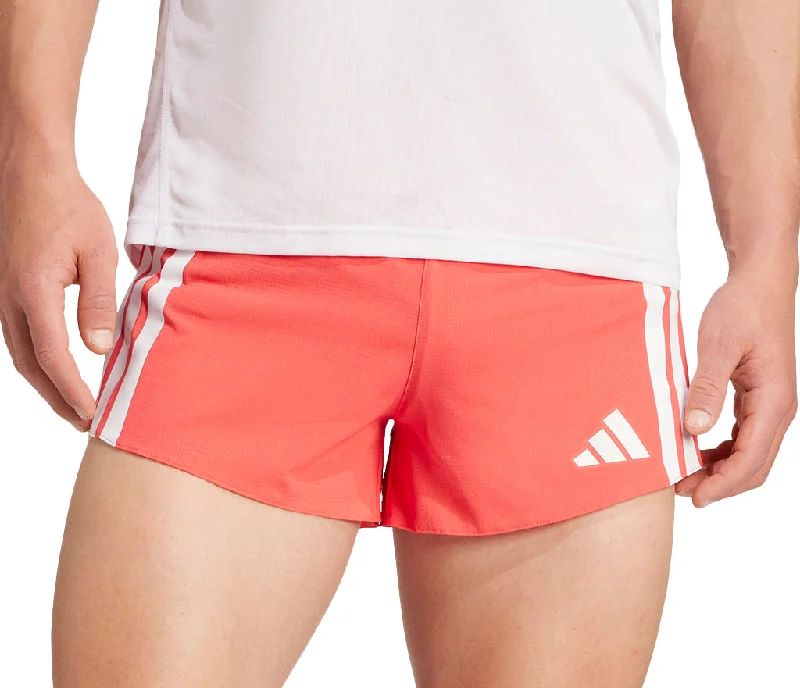 Men's Pants with Functional Pocketsadidas Adizero Gel Pocket 3 Inch Mens Running Shorts - Red