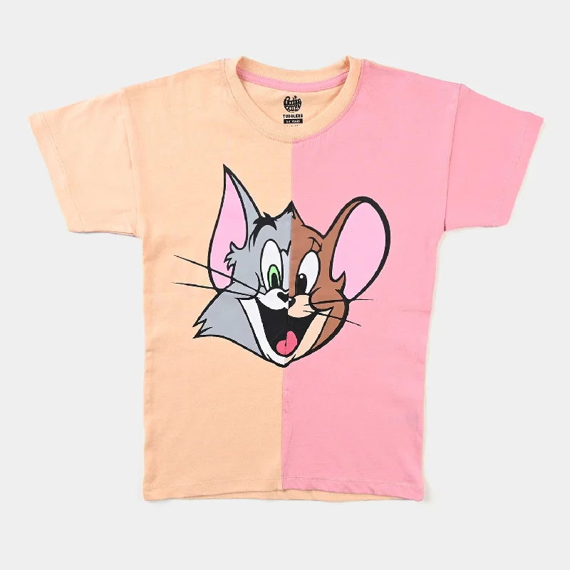 Men's Shirts with Custom MonogramsGirls Slub Jersey T-Shirt H/S Character- Dual Tone
