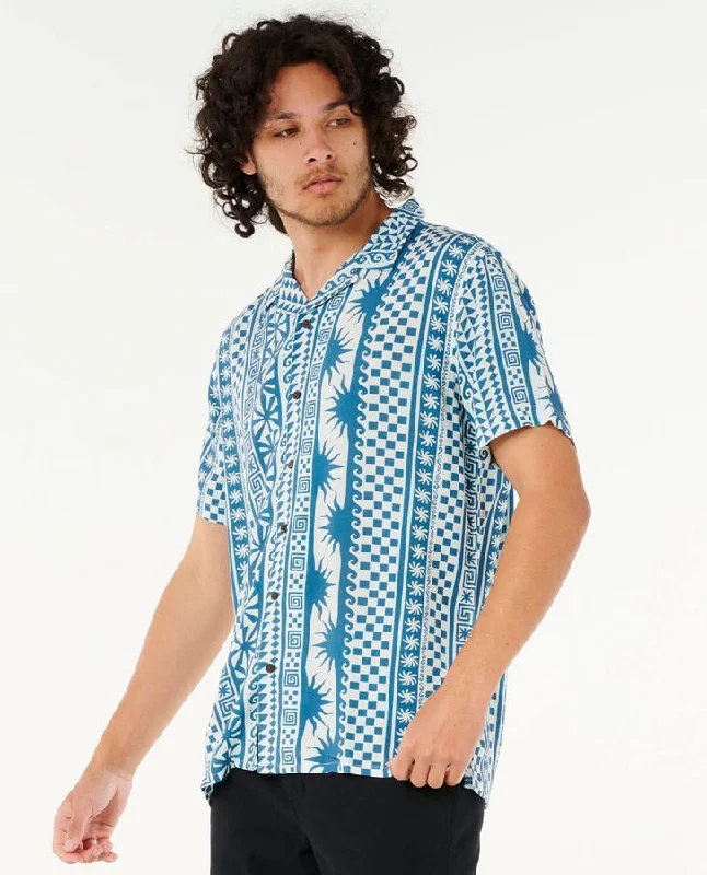 Men's Monochrome Shirts for a Minimalist VibeRip Curl Fun Times Stripe S/S Shirt-Blue