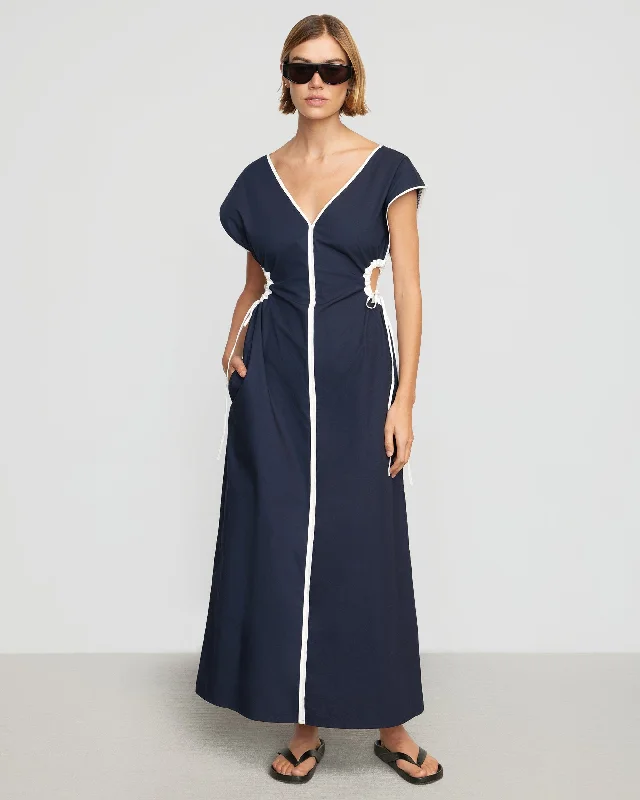 Basimah V-Neck Side Cut-Out Dress