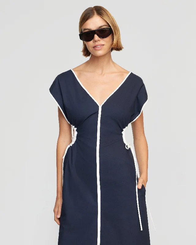 Basimah V-Neck Side Cut-Out Dress