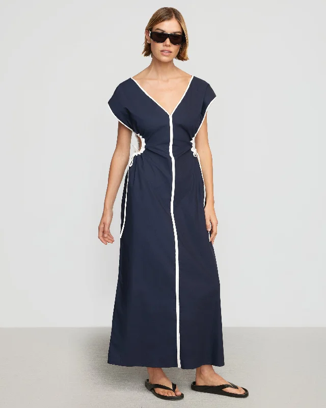 Basimah V-Neck Side Cut-Out Dress