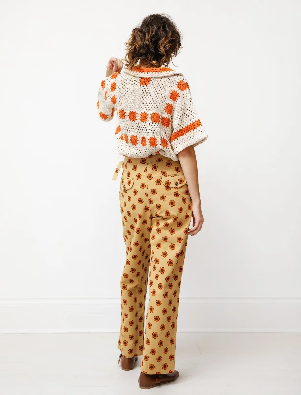 Orange Daisy Trousers