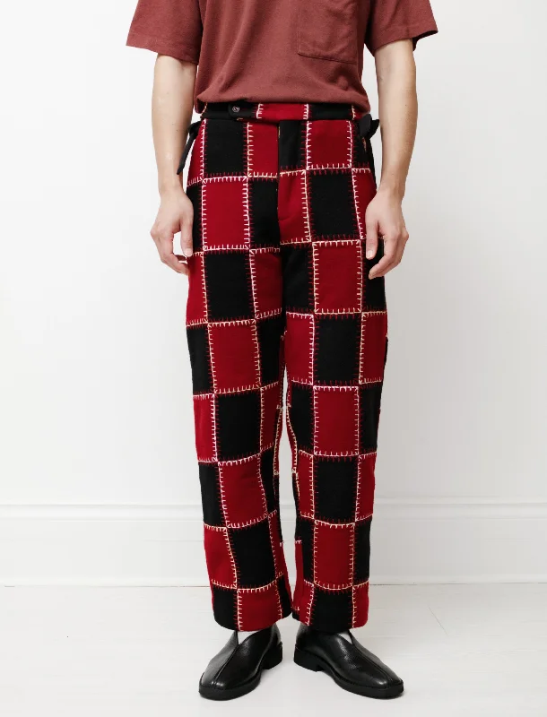 Blanket Stitch Quilt Trousers